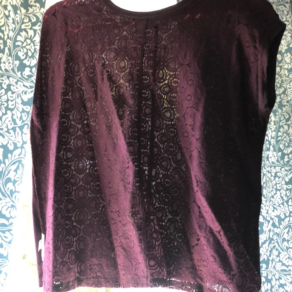 Burgundy lace top